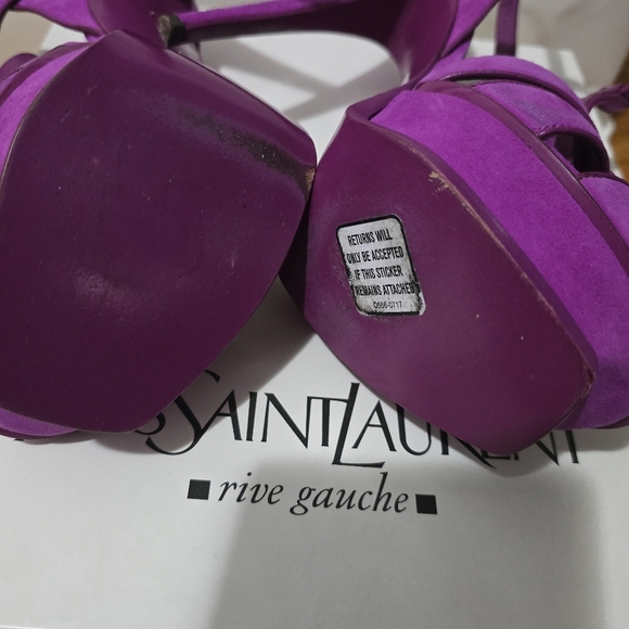 Yves Saint Laurent Vibrant Purple Heels - Picture 7 of 11